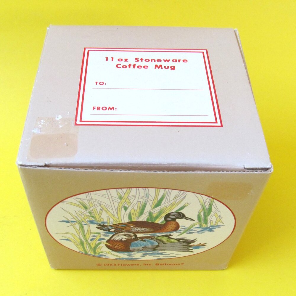 Vintage mug Ducks on the pond by Flowers Inc Balloons 1988 Korea